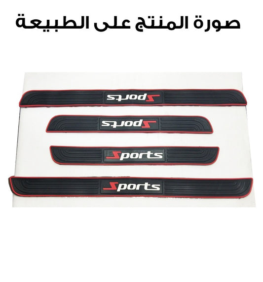 SPORT ملصقات عتبة باب السيارة المطاطية الناعمة المضادة للخدش4قطع كلمةTW-030